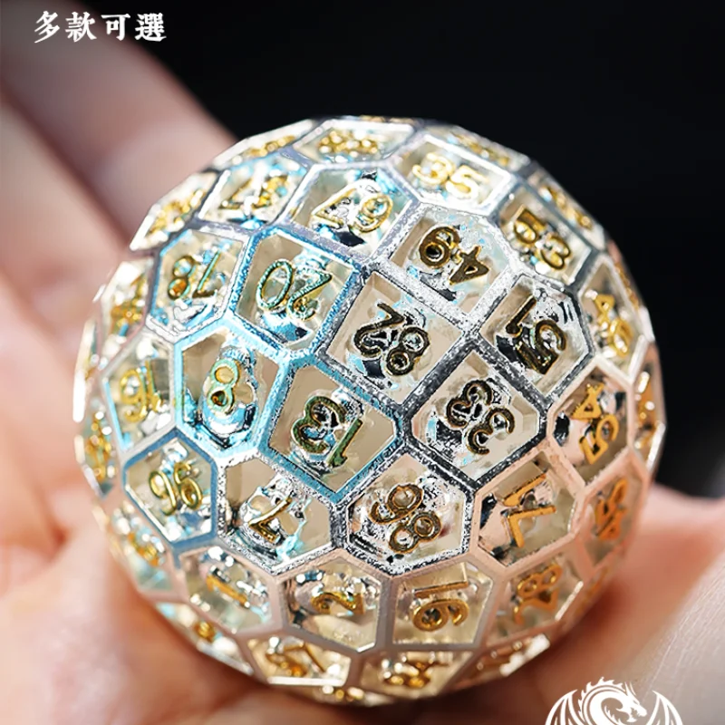 A variety of D100-sided solid hollow metal digital dice dice dragons and dungeons running group board game fitness ball