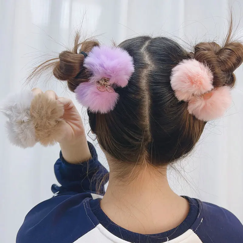 Winter Temperament Small Hairball Claw Hair Ball Grab Plush Hair Grab The Back of The Head Shark Clip Hairpin Headwear