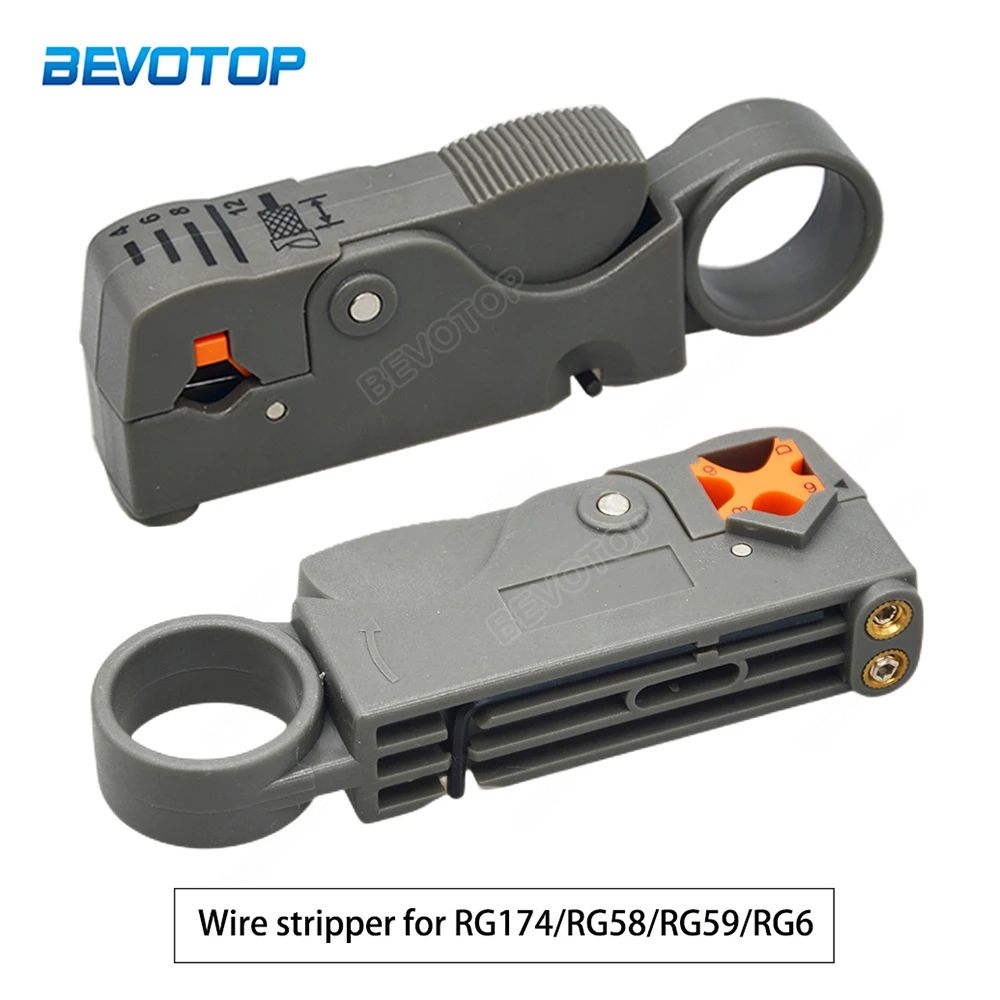 Adjustable Rotary Coaxial Cable Cutter Stripper Lead Sky TV Network Wire Disassembly Maintenance Tool for Home Tool RG174/RG58