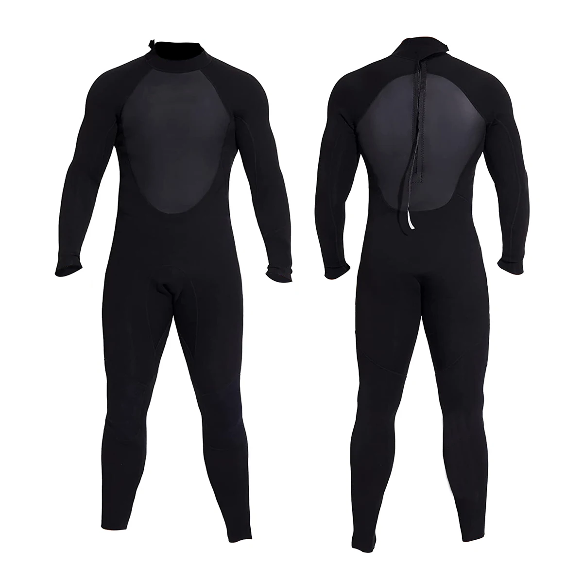 

STLF Men's 3/2mm Full Body Surfing Wetsuit, Warm and Ultra Stretch Flatlock Jumpsuit W/Back Zip for Surfing Diving Snorkeling an
