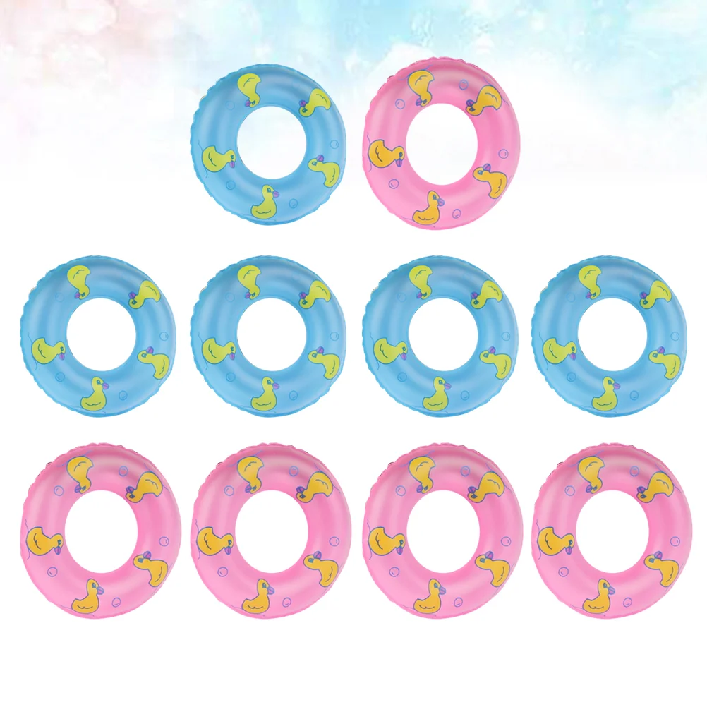 10 Pcs Beach Toys Kid Swimming Ring The Summer Aid Float Rings Colorful Pool Party