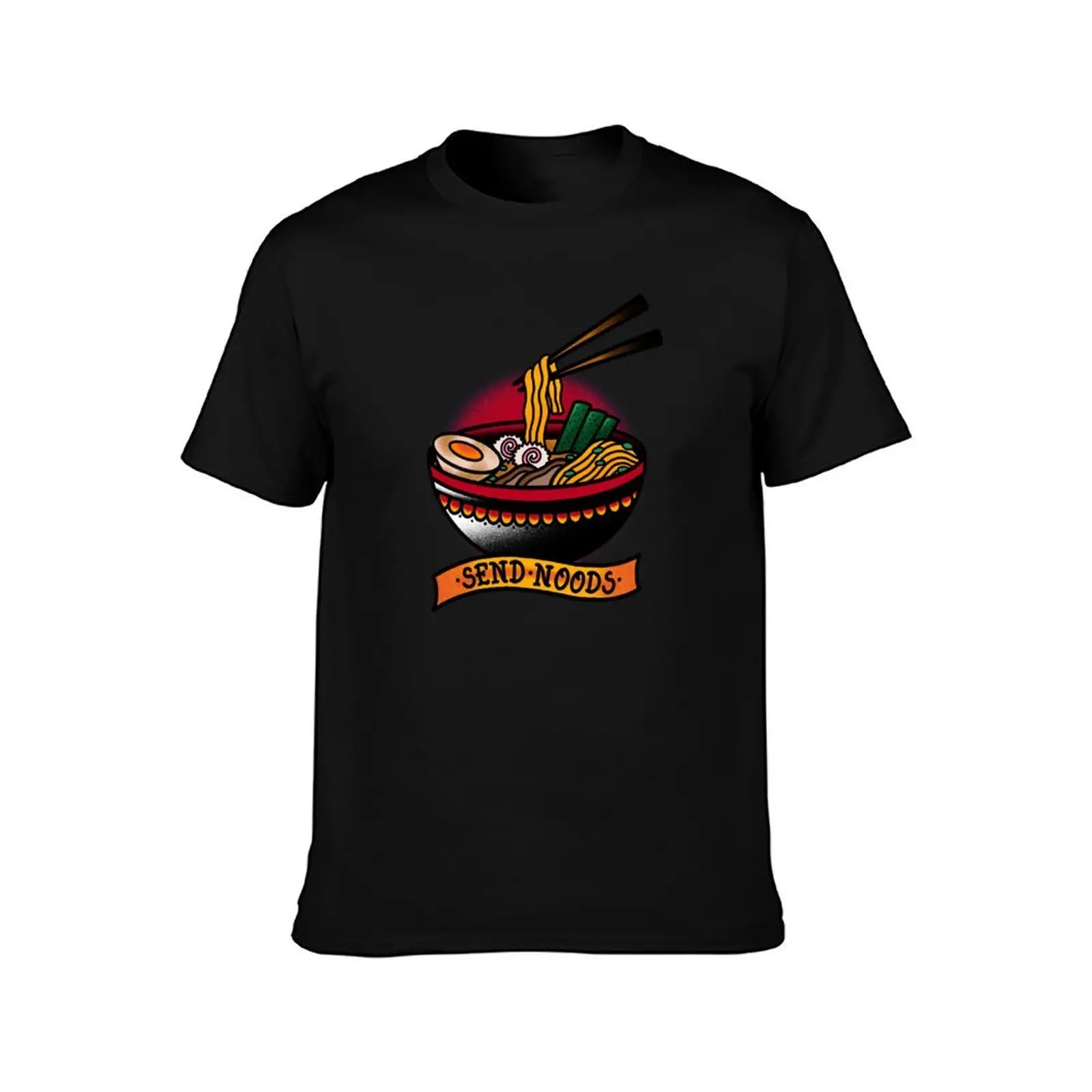 Send Noods T-Shirt, Summer Casual Cotton Tee, Oversized Streetwear Tops, Vintage Graphic Print, Loose Fit Short Sleeve
