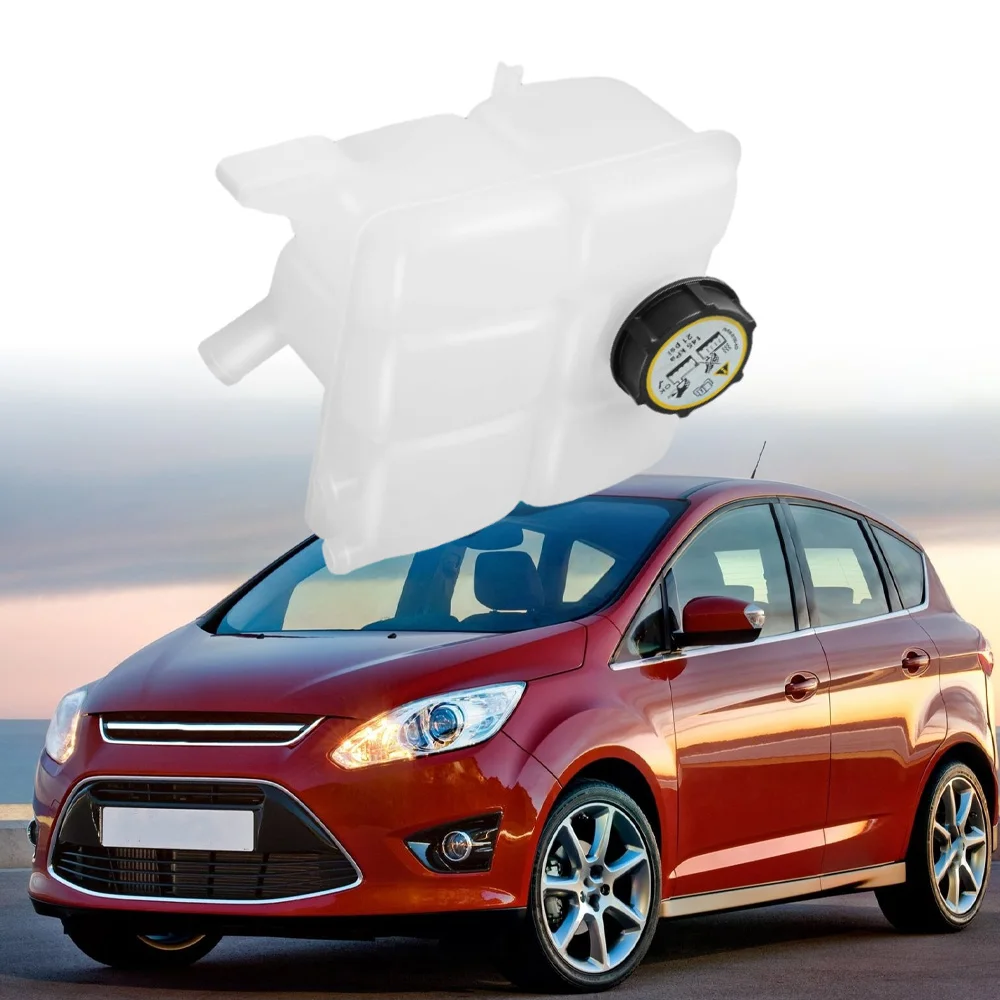 

For Ford Focus C‑Max Escape Transit Engine Coolant Reservoir Tank with Cover CV6Z8A080A 8V618K218AE 3M5H8100AD 603382