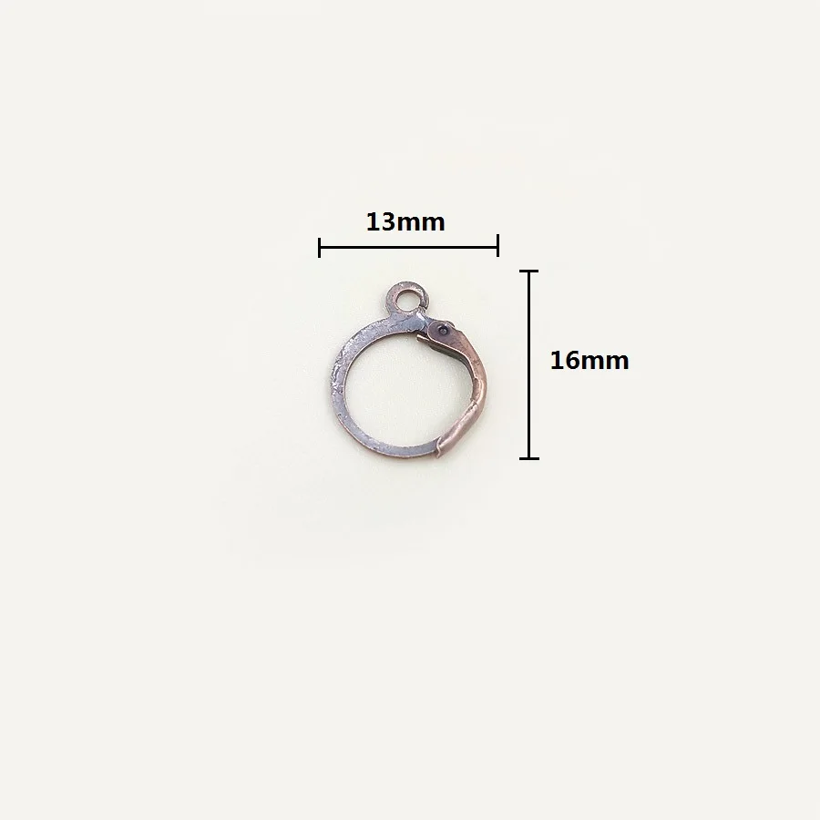 20Pcs/lot 13*16mm Alloy Golden Slivery Earrings Hooks Round Earring Post Jump Ring for DIY Jewelry Making Findings