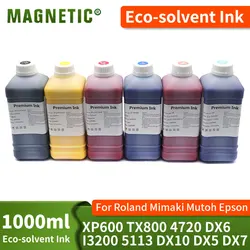 1000ml Eco-Solvent Ink for Epson 1390 1400 1410 R290 R330 L800 L805 L1800 DX3 DX4 DX5 DX7 DX10 DX11 Printhead Eco Solvent Ink