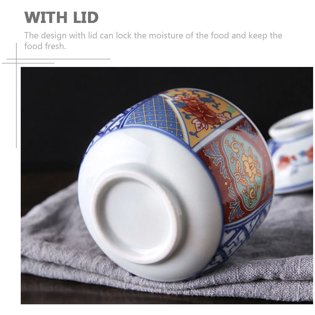 

Stew Bowls Ceramic Cooking Pot Kitchen Supply with Lid Bird Nest Soup Bird's Stewpot