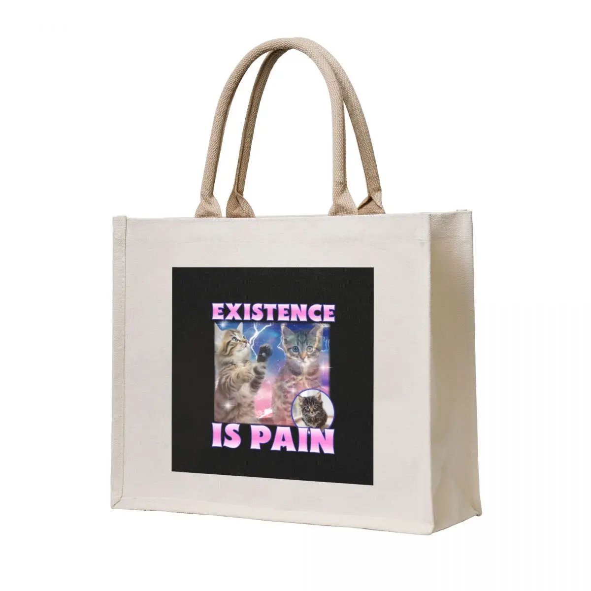 

Existence Is Pain Tote Bag shopping bags foldable university shopper bag Eco bag Shopper