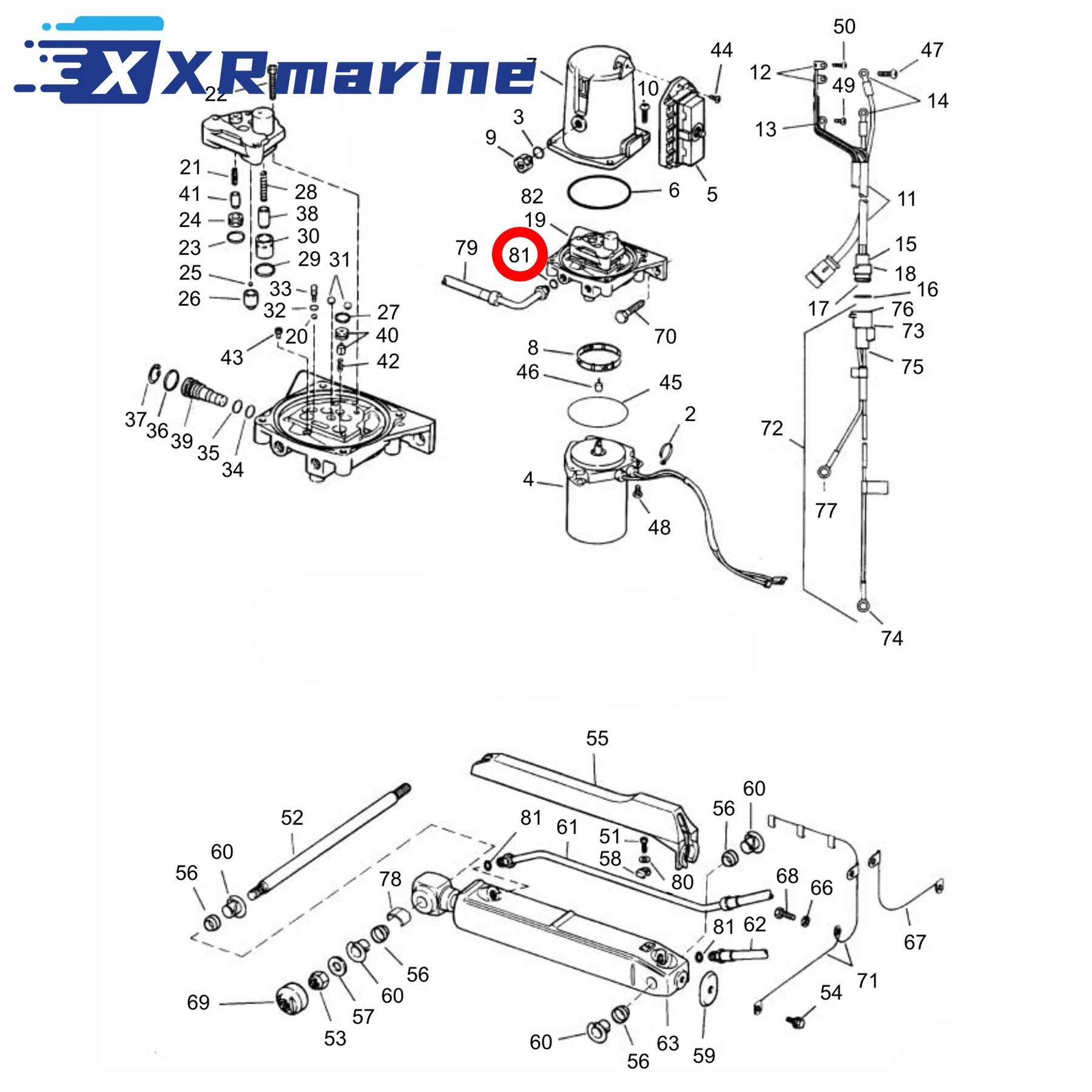 4Pcs Trim Hose O-ring 03852165 Replacement for Volvo Penta SX-C DP-S1 SX-S TSK SX-MDB SX-MACLT TSK SX-MHP Engine 18-7141 3852165