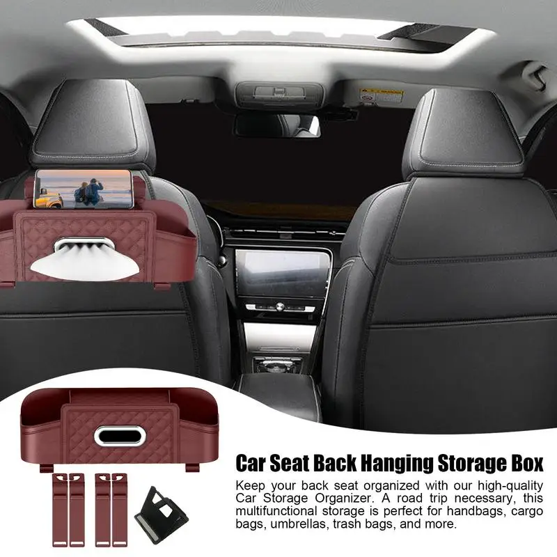 Car Rear Seat Organizer Car Backseat Tissue Holder Waterproof Odorless Stain Resistant Backseat Storage For Car Organizer