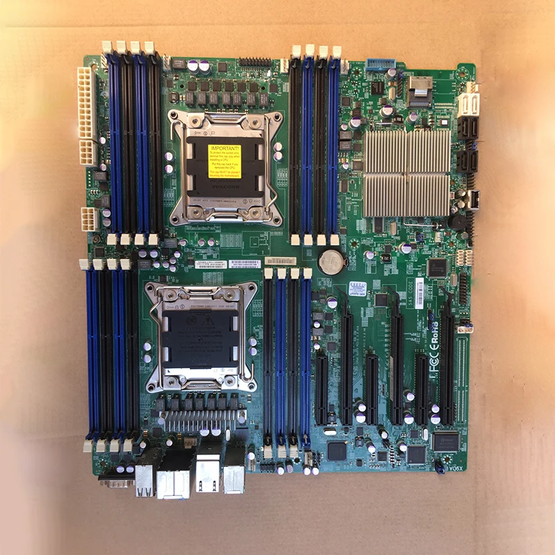 X9DAi For Supermicro Two-way Server E-ATX Motherboard LGA-2011 Suppot C602 DDR3 Xeon Processor E5-2600 and E5-2600 v2 Family