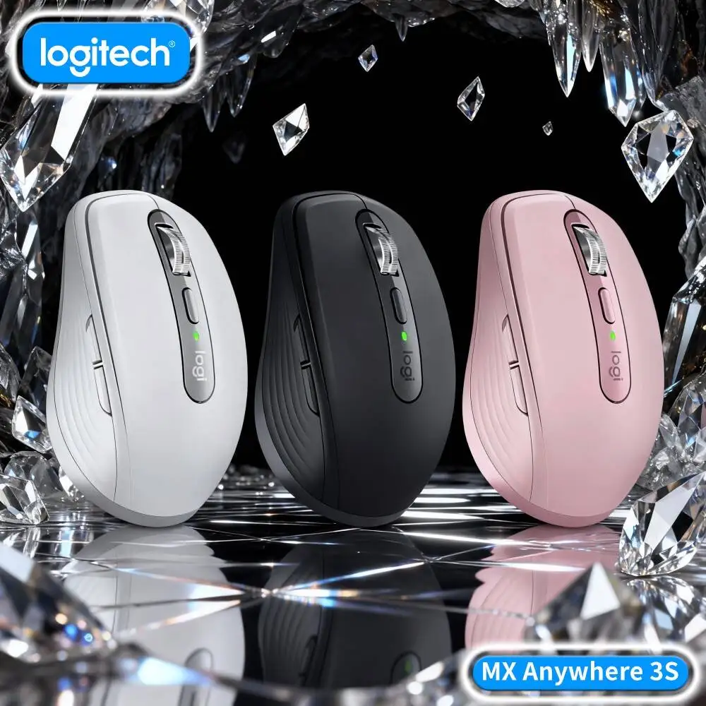 Durable MX Anywhere 3S - 8000 DPI, Hyper-Scroll, Silent Click, Ideal for Jewelry Freelance Designer & Travel Work