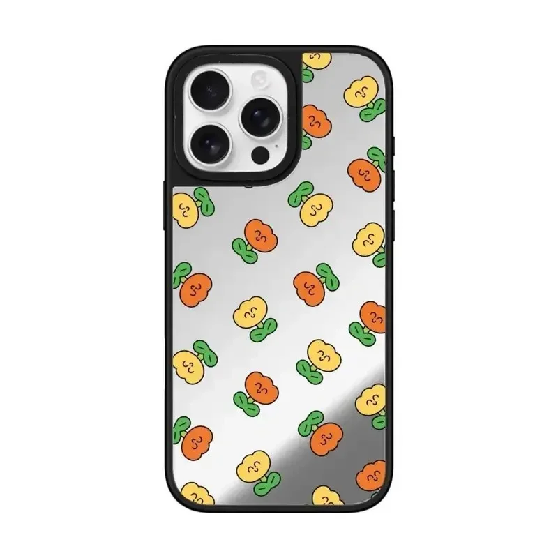 Cartoon Baseball iPhone 11 12 13 14 15 16 Pro Max Mirror Surface MagSafe Case Cover Shell