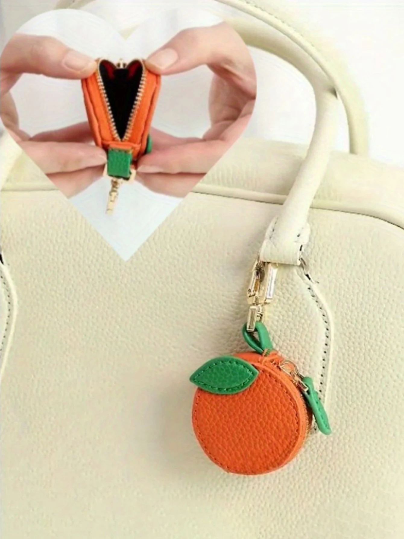 Modischer Persönlichkeits-Fruchtanhänger in Kirschform, Mini-Münzbörse, Niedlicher Schlüsselanhänger, PU-Leder-Taschenanhänger, Kleine Tasche, Geschenk für Mädchen – Detail 17