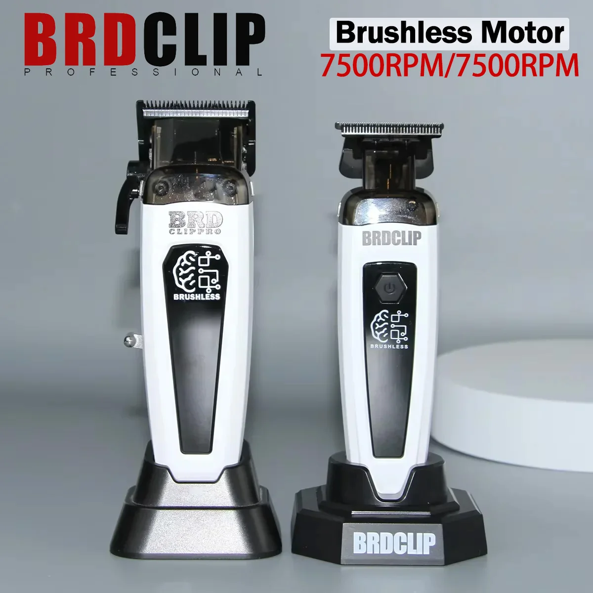 

Бесщеточный двигатель BRDCLIP Машинка для стрижки белых волос 106B BRD116 7500 об/мин Ультратонкая основа с подвижным лезвием Беспроводной триммер с магнитной верхней крышкой