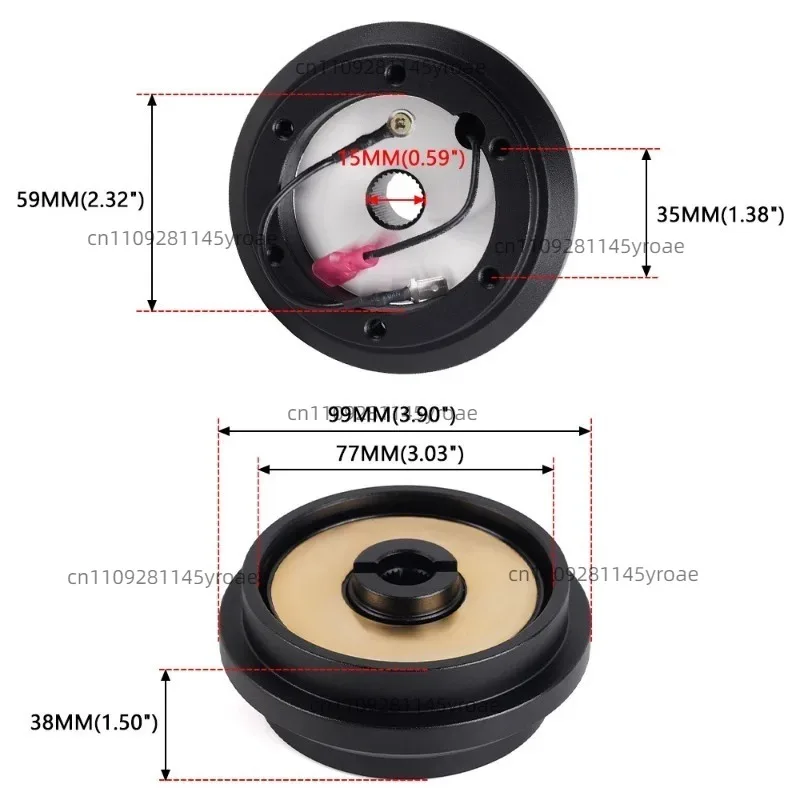 Applicable for Honda Prelude 87-91 Model 190H Steering Wheel Short Hub Adapter Black Replacement Automobile Interior Parts view 4