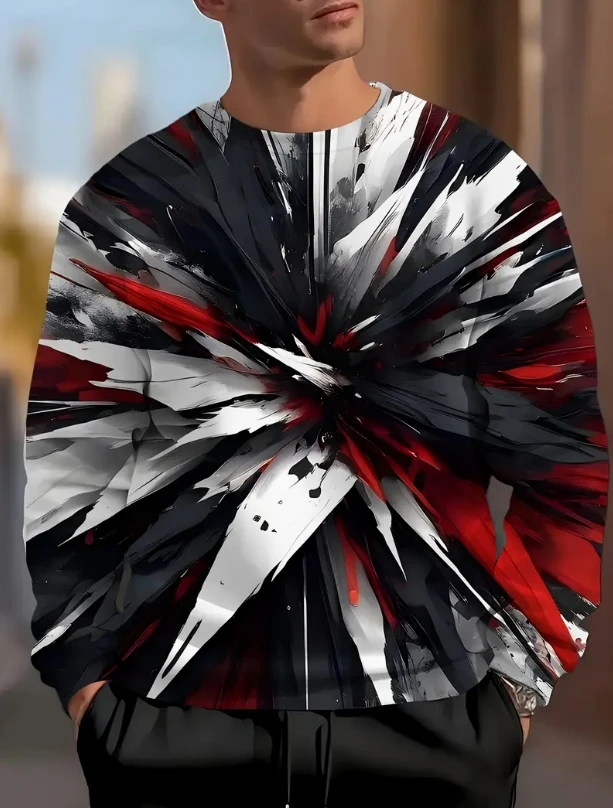 Men's Autumn Fashion Comfortable Pullover Crew Neck Sweatshirt 2025 New Top