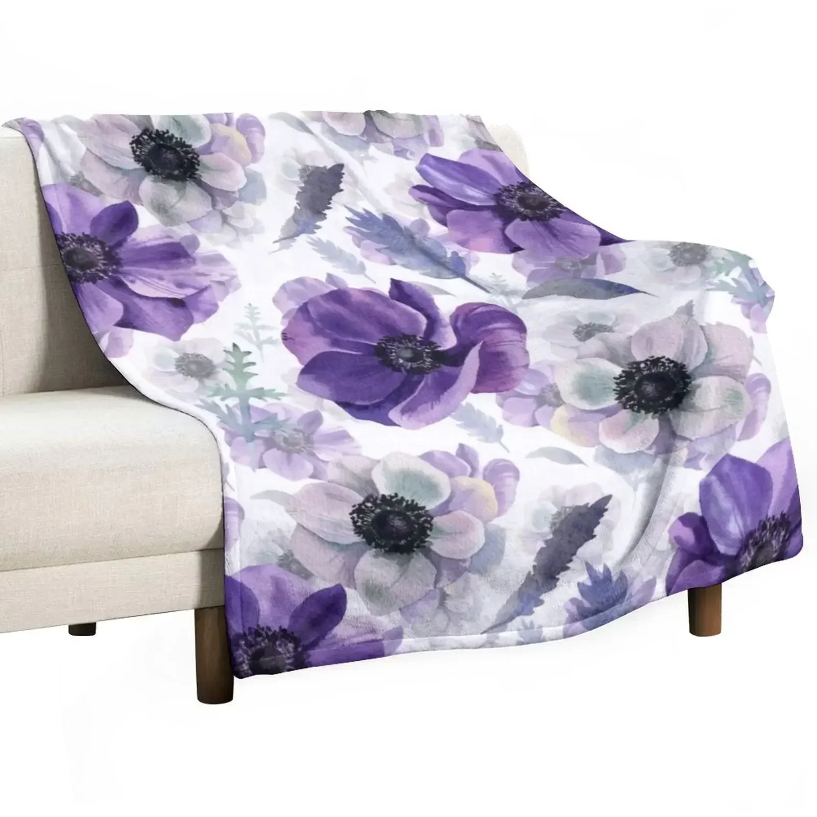 Anemones Throw Blanket wednesday Bed covers Hairys Camping Blankets