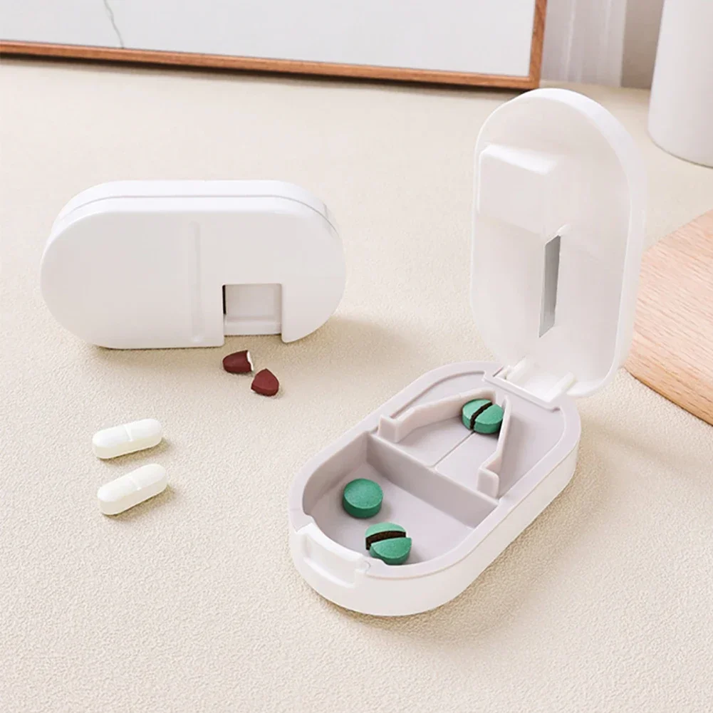 3 in 1 Pills Splitters Cutter Pill Tablet Pill Cutter Medicine Storage Box Portable Medicine Box Creative Mini Storage Box