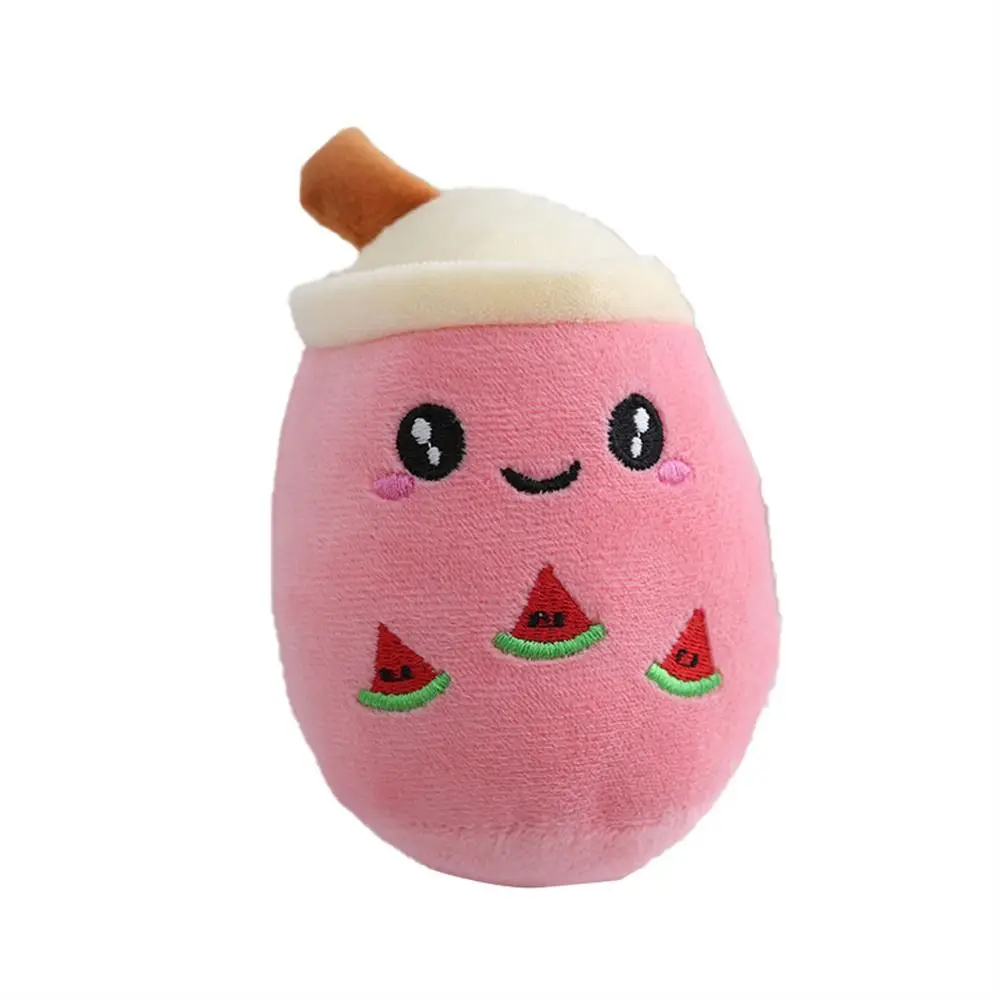 Precioso muñeco de peluche, llavero de té de burbujas, llavero de té de frutas, llavero de té de la leche, muñeco de peluche Boba Kawaii, juguetes de peluche para chica amiga