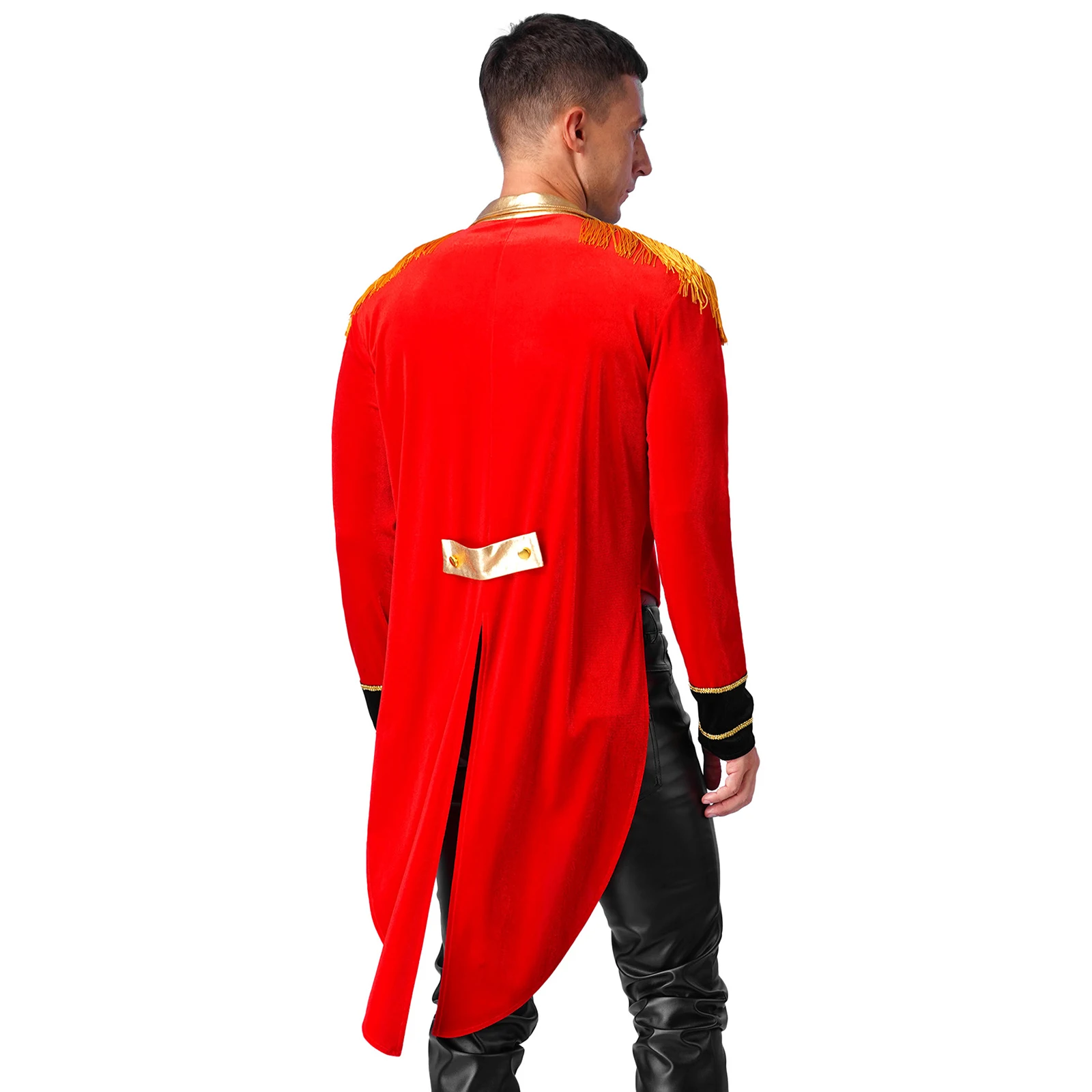 Costume de performance LYus Ringmaster pour hommes, manches longues, veste de maître à queue d'hirondelle, habillage Tamer, tenue de tailleur, Halloween, discuter