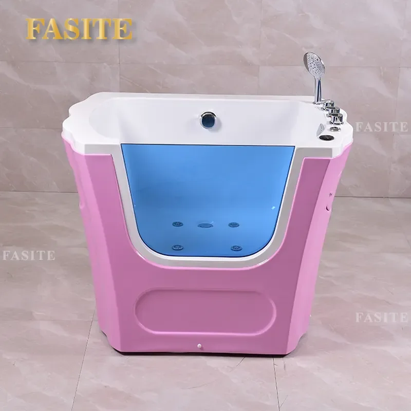 For Dogs Cats Pet Bathtub Black White SPA Massage Tub Small Puppy Bathing Basin Portable Home Grooming Cleaning Tool