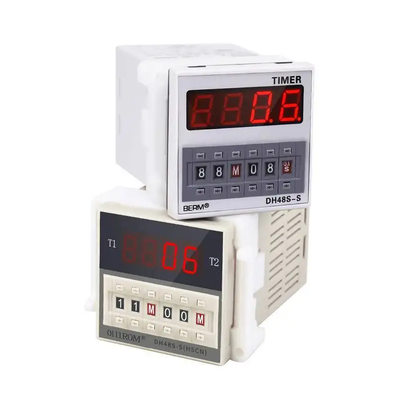 DH48S Digital Display Time Relay DH48S-S-2Z Cycle Controller Open Two Groups Normally Closed DC 12V 24V AC 110V 220V 380V