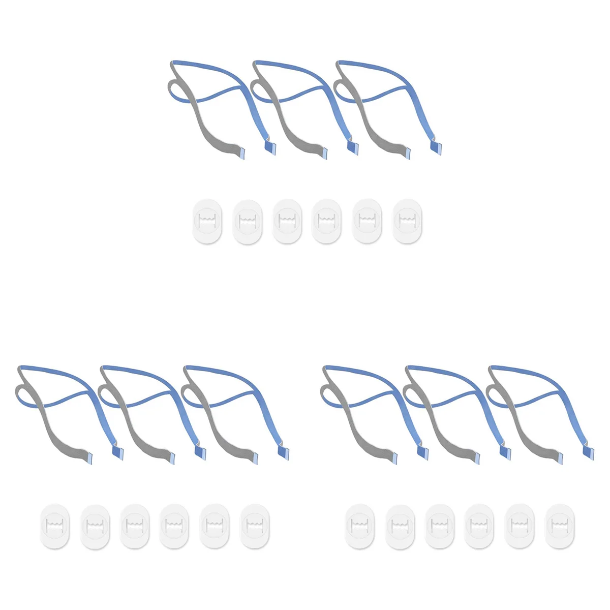 【НОВИНКА】Сменный головной убор, совместимый с носовой подушкой Resmed Airfit P10, ремешок CPAP 9 плечевых ремней и 18 регулируемых зажимов A