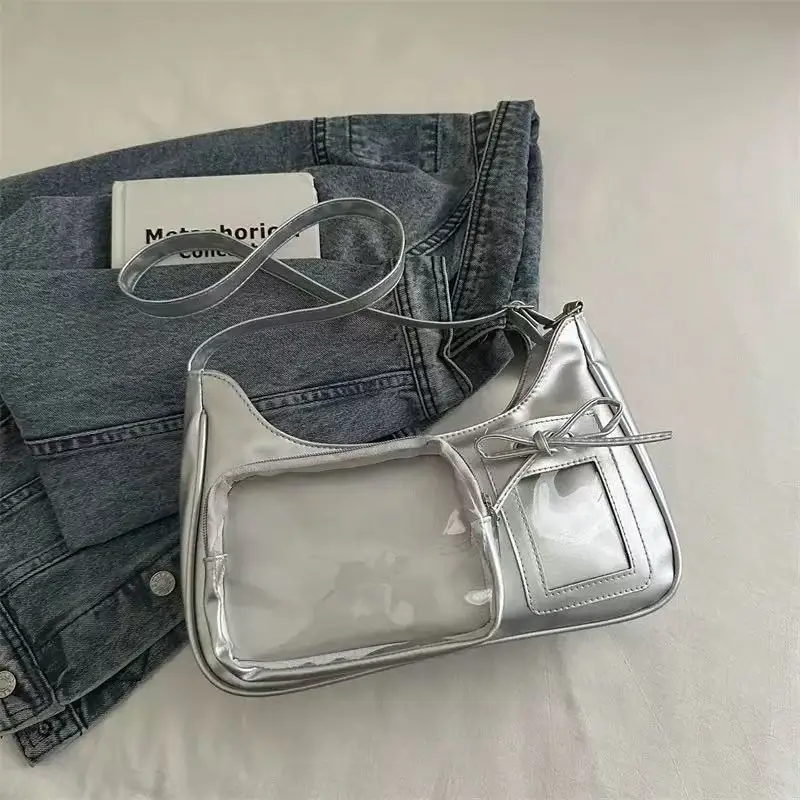 Y2k Harajuku Schoudertas Vrouwen Koreaanse Transparante Ita Bag School Crossbody Tas Vrouwelijke Japanse Designer Preppy Handtas Portemonnee