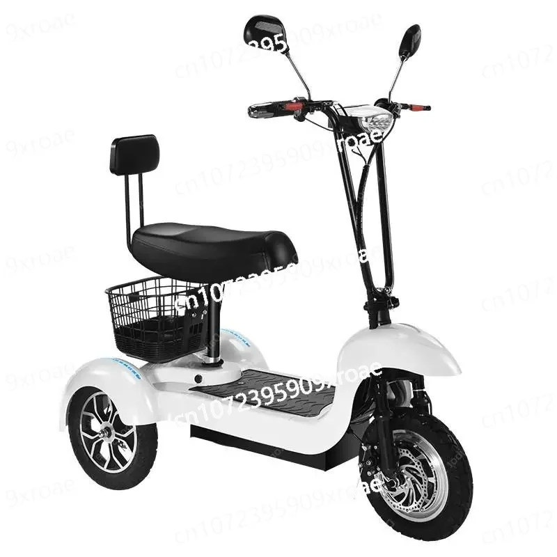 For 2 Person 500W Electric Scooter For Old People With Cargo Basket/USB/Fashion Lamp 35KM/H