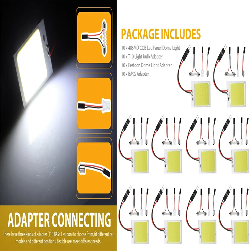 10PCS T10 BA9S Car …