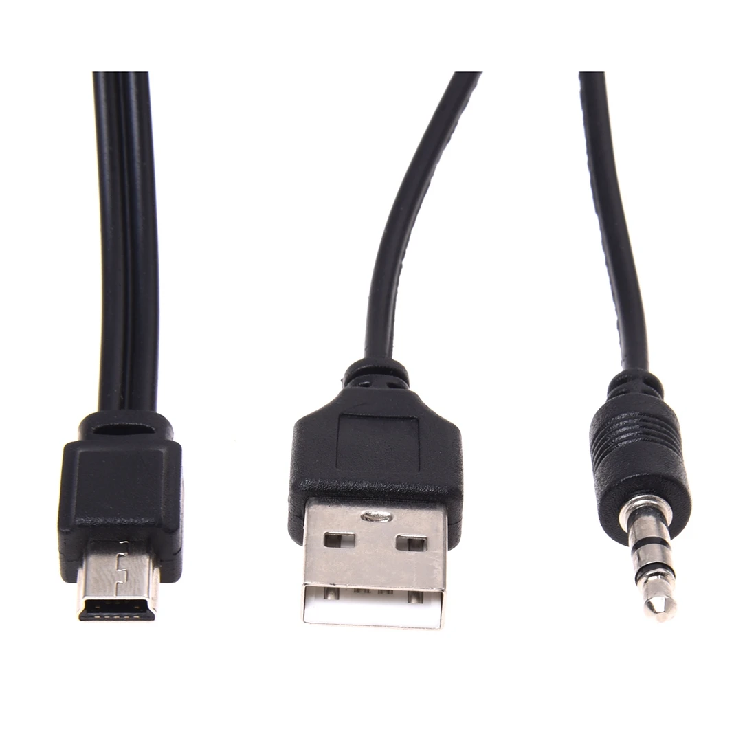 3.5mm Aux USB2.0 Male Mini 5 Pin USB Portable Speaker Audio Cable