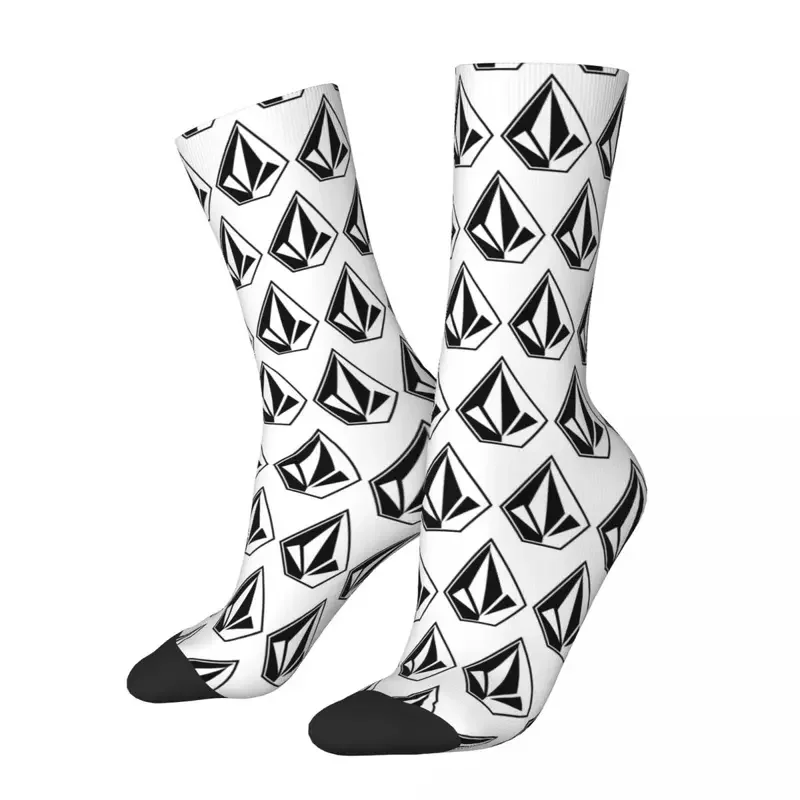 Y2K Volcom Logo Harajuku Super Soft Stockings All Season Long Socks Accessories For Man'S Woman'S Gifts