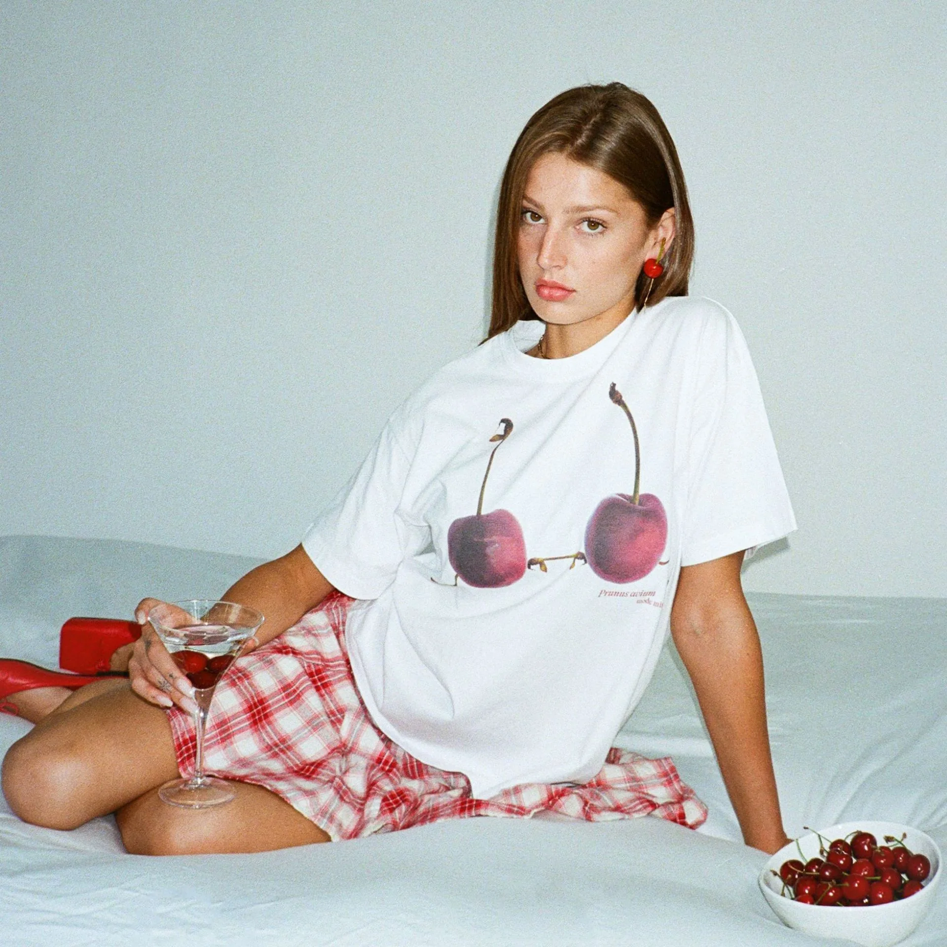 

European American Cute Subculture Round Neck Printing T Shirts Summer Women Y2k New Fashion High End Clothing Pure Cotton Tops