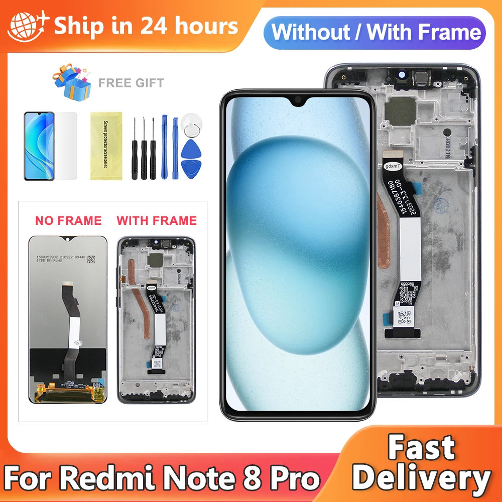 6.53'' For Xiaomi Redmi Note 8 Pro M1906G7I M1906G7G LCD Display Touch Screen Digitizer Assembly For redmi note8 pro Display