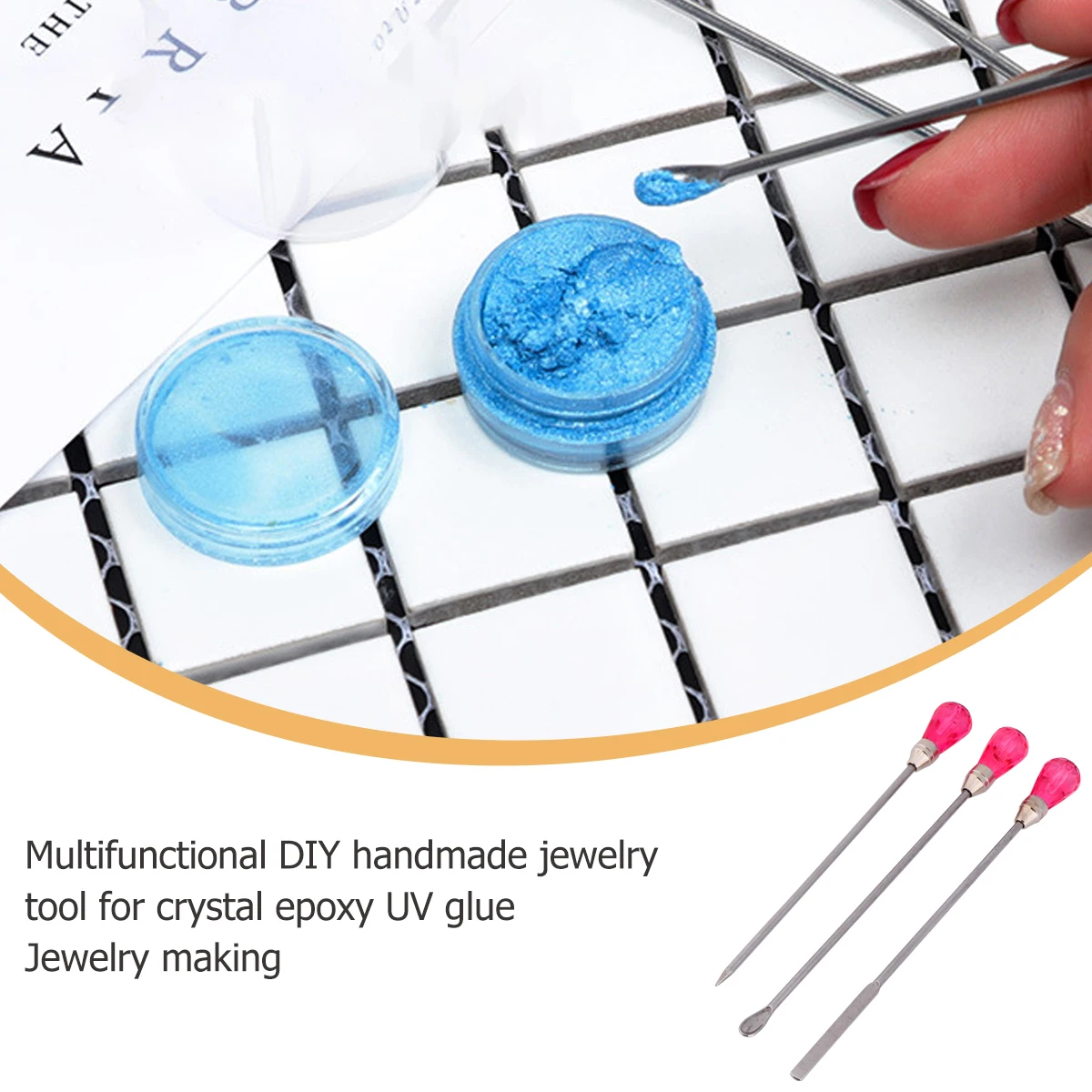 

Epoxy Tool Set Digging Powder Spoon UV Glue Jewelry Accessories Mixing Spoons Resin Craft Making