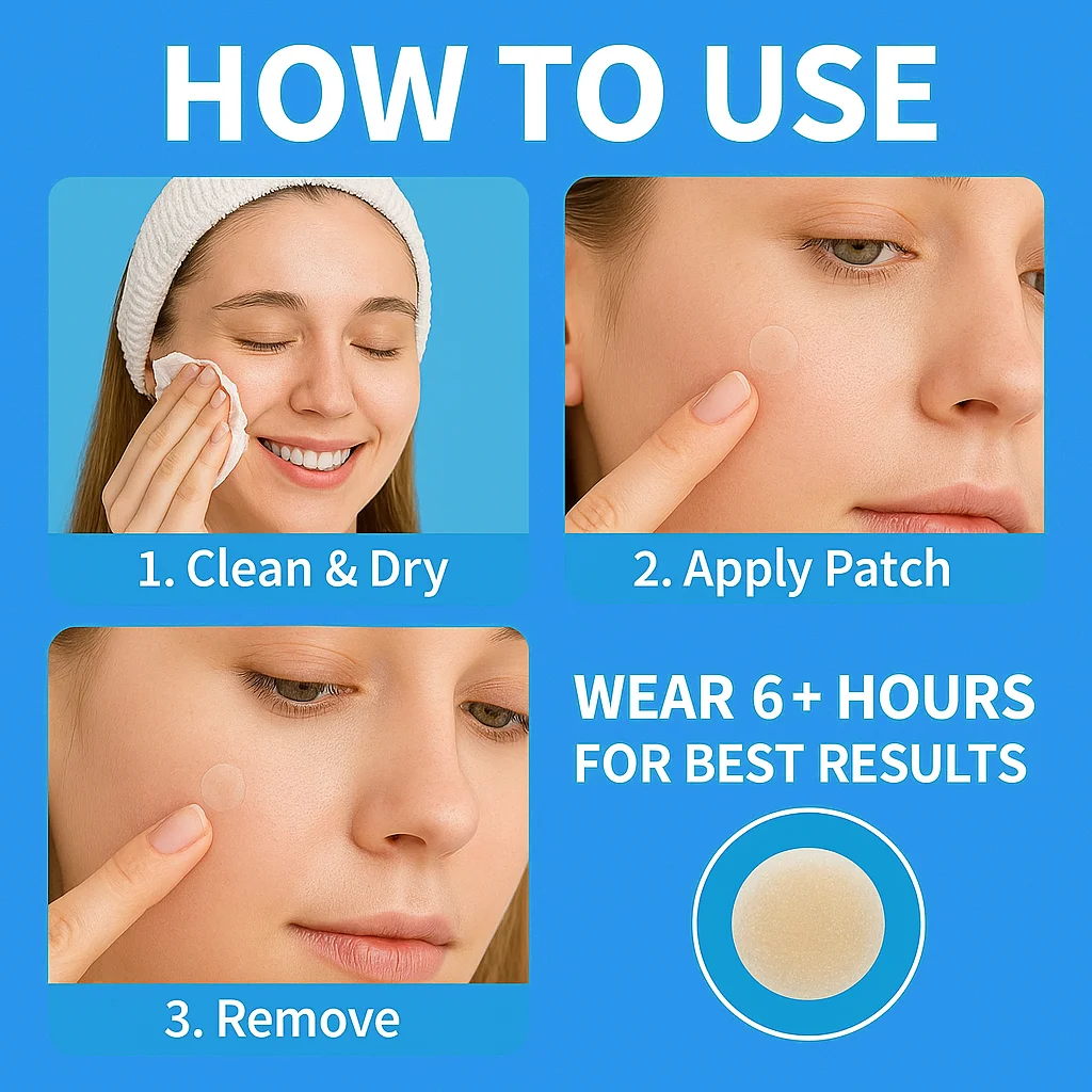 رقع حب الشباب هيدروجيل، 360 قطعة في كل صندوق، رقع حب الشباب للتنظيف العميق، تغطية البثور بشكل فعال، مناسبة لكل من الرجال #6