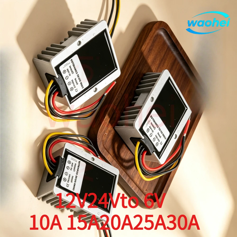 12V 24V to 6V 10A 15A 20A 25A 30A DC-DC Converter Step Down Voltage Regulator 10-36V to 6V Buck for Toy Car Power Supply Module