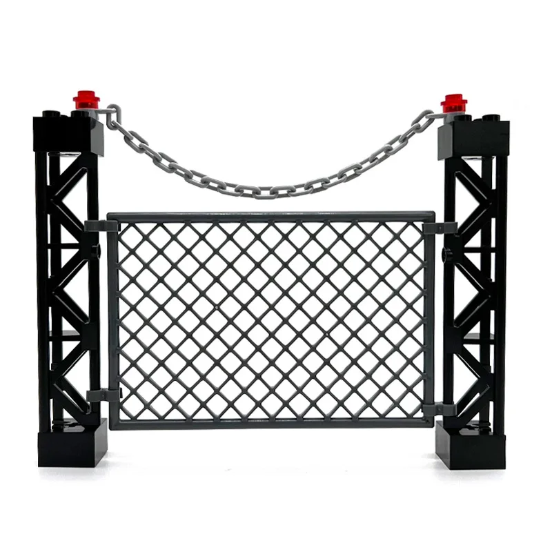 MOC Military Series Building Block Model Accessories Protective Net Wire Mesh Chain Wall Barrier War Scene – Boy Toy Gift