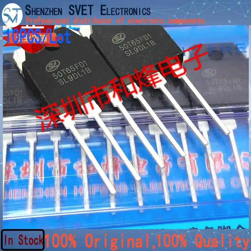 10PCS/Lot 50T65FD1  SGT50T65FD1PN  IGBT 50A 650V TO-3P  Import Original And New 100%Test In Stock