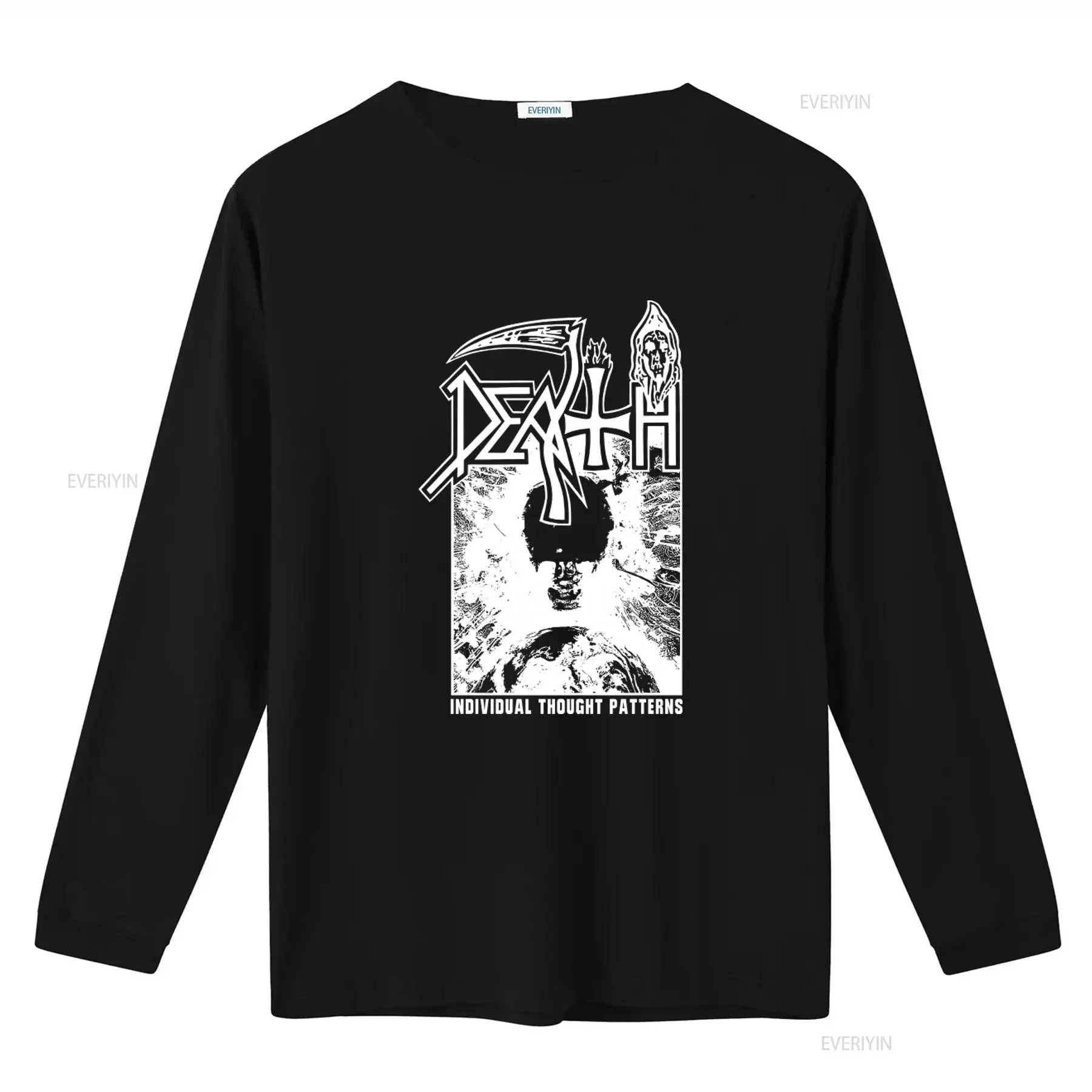 Men's Death Individual Thought Patterns Print T Shirt Xxx Large vintage Washed Breathable homme Comfortable fashion Versatile