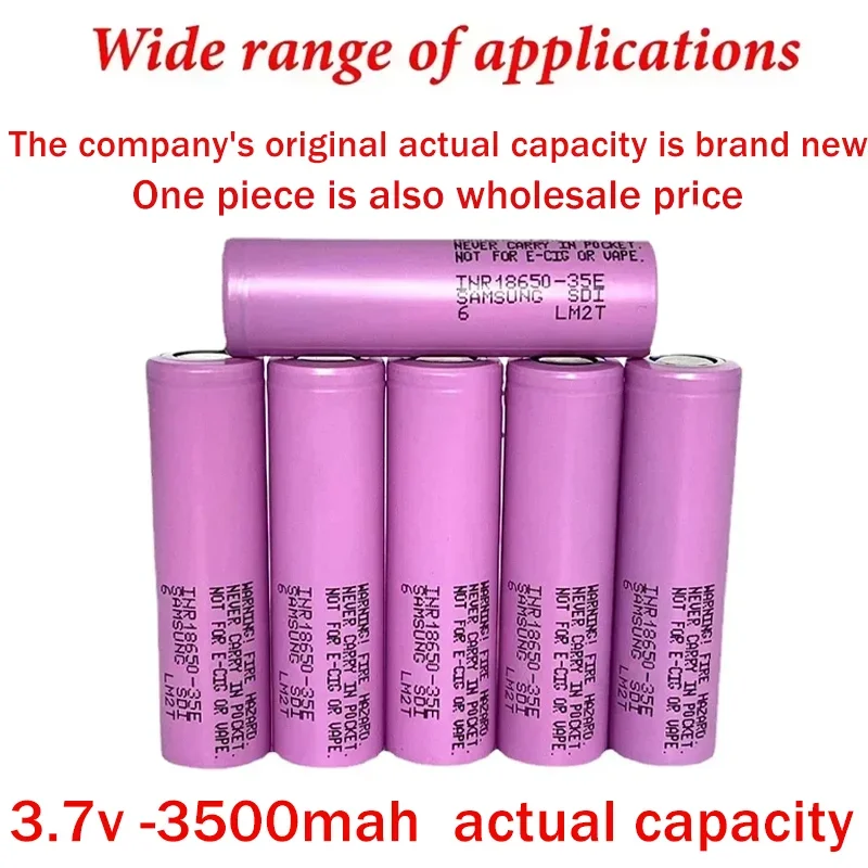 100% Original Quality 18650 Lithium Ion Screwdriver Battery 18650 3500mAh 25A Discharge INR18650 35E 1-30pcs 3.7V Free Shipping