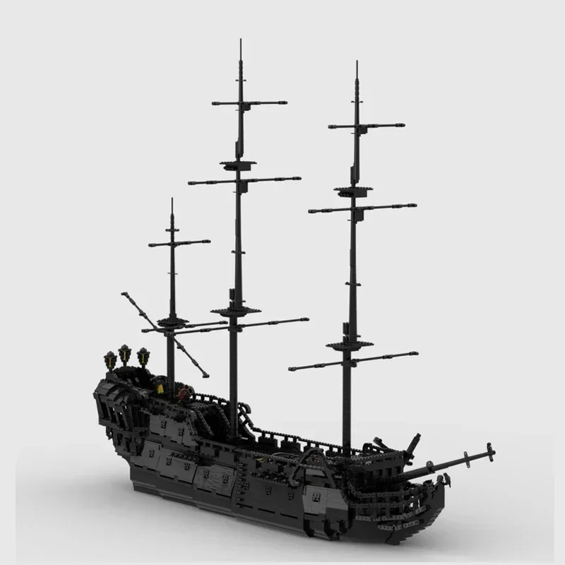 Piratenschip Model Moc Bouwstenen Klassiekers Piraat Oorlogsschip Technologie Modulaire Blokken Geschenken Kerst Speelgoed DIY Sets Montage