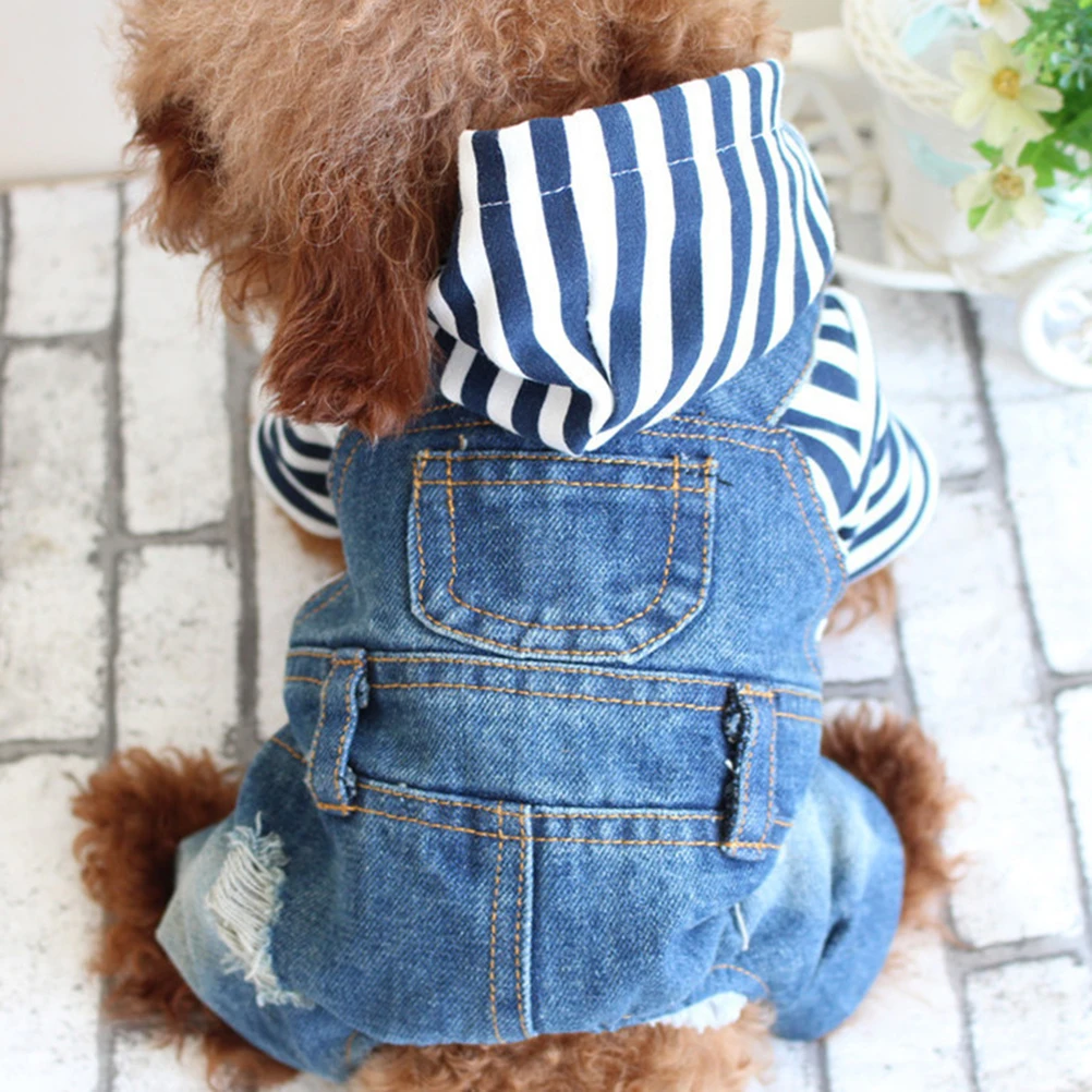 

Dog Clothes Denim Four-legged Pet Party Costume Spring and Summer Clothing Coat