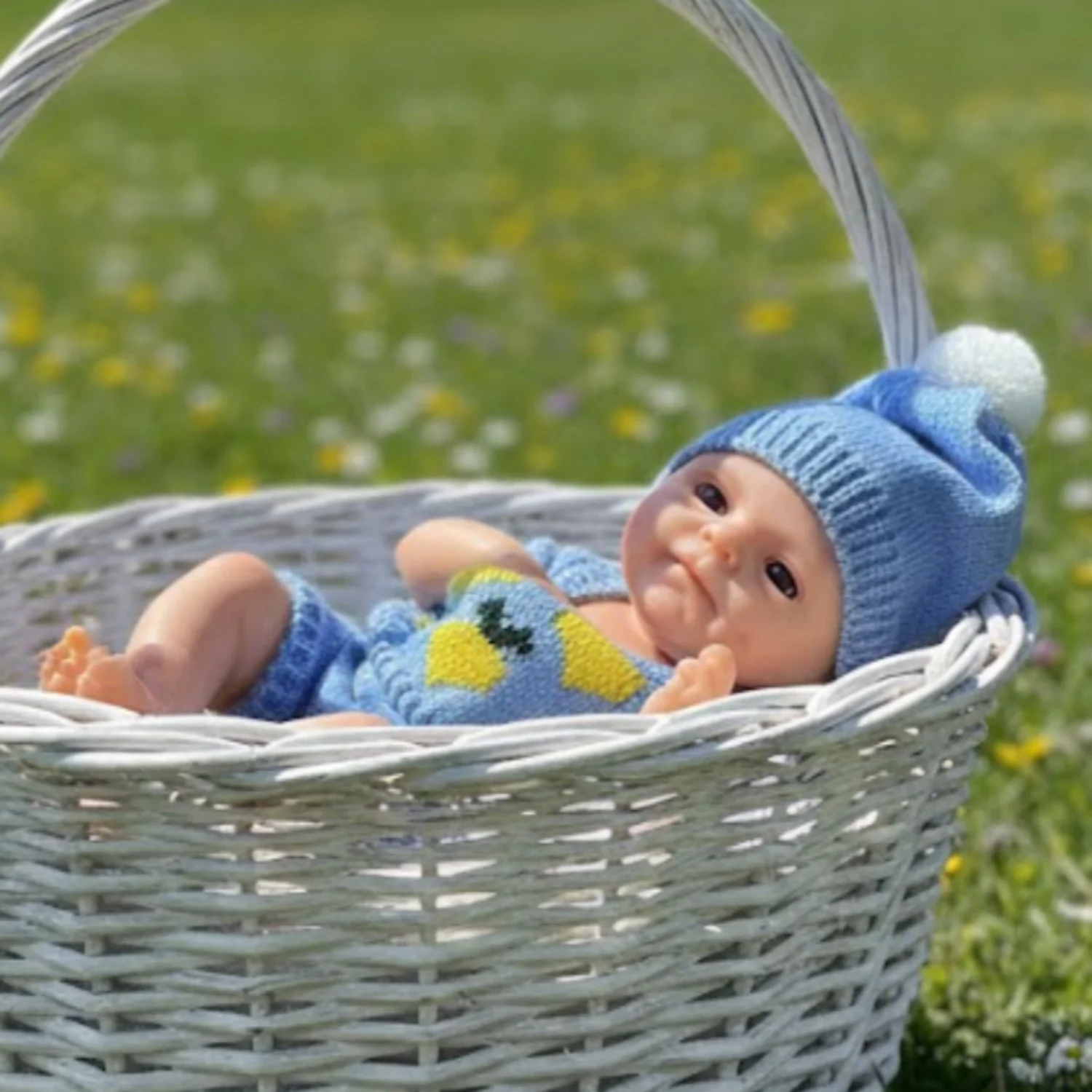 AnjoDoll-Muñeca Reborn de silicona con boca abierta de 13 pulgadas, muñeco realista para recién nacido, juguete para regalos, Muñeca Reborn