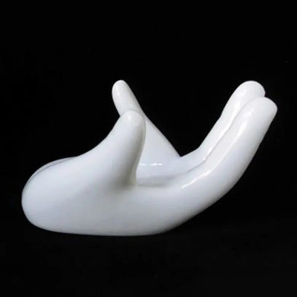 

3Pcs Guanyin Hand Shaped Ocarina Stand Ceramic Base Suitable for 6 Holes 12 Holes Ocarina Flute Display Music Room
