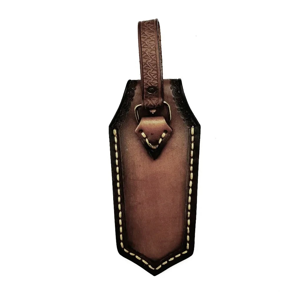 1 Piece Folding Knife Sheath Genuine Leather Knife Sheath Storage Bag Retro Wing Pattern Multi Holster Pouch Bag Holder Pants