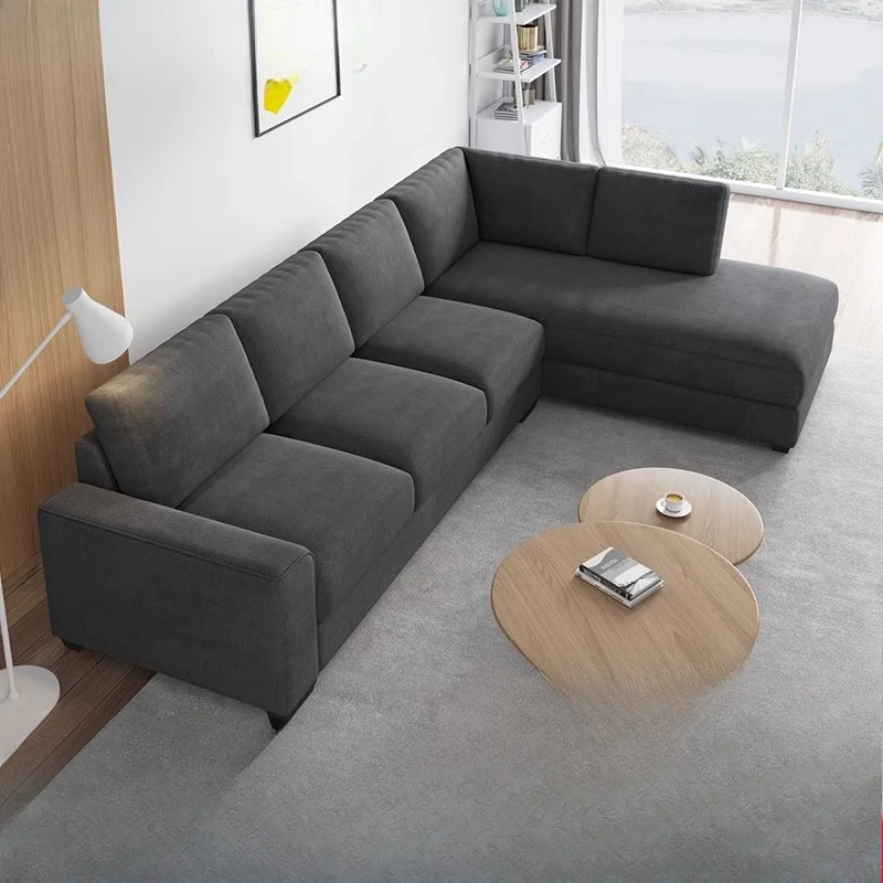 

Fabric sofa folding dual-purpose small apartment modern simple living room furniture solid wood frame removable and washable ret