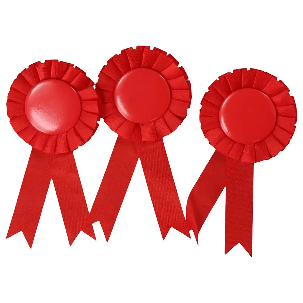 Blanco Award Lint Rozet Set 1e Plaats Rode Onderscheiding Medailles Rozet Lint Herkenning Linten Competitie