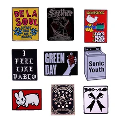 Pop Rock Band Pin Fashion Music Brooch Punk Rock Metal Badge Unique Jewelry Gift Clothing Accessories For Fans And Friends