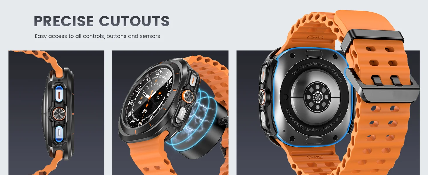 Für Samsung Galaxy Watch Ultra 47 mm Hard Case Gehärtetes Glas Displayschutzfolie für Galaxy Watch 7 Ultra Bumper Zubehör – Detail 5